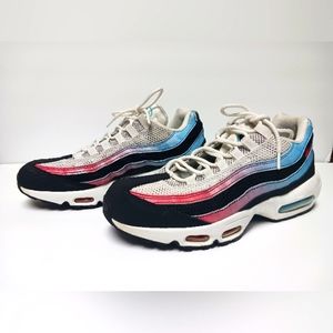 NIKE Air Max 95 Red/Blue Gradient Sz 9.5 PRE OWNED